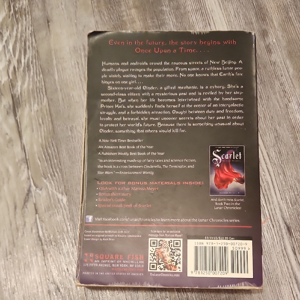 Cinder Paper Back Book - Picture 3 of 3